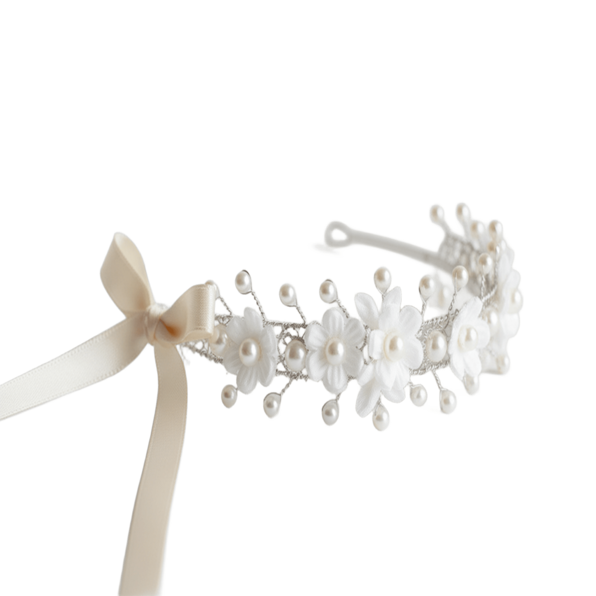 Diadema de flores blancas