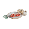 Pendientes piedras redondas coral